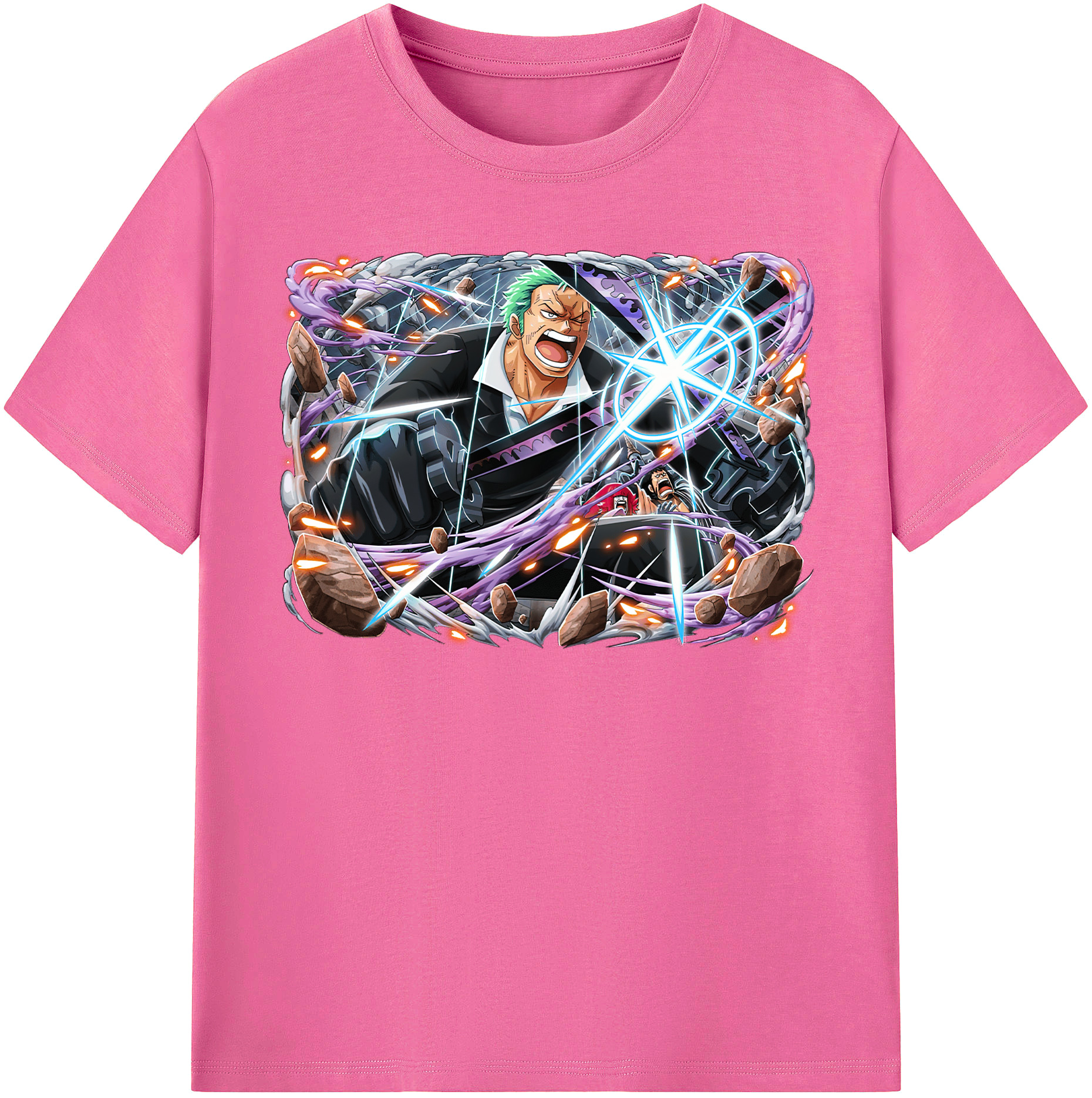 ワンピース ロロノア・ゾロ ONE PIECE Roronoa Zoro レディースカジュアルプリントTシャツ（綿100％）